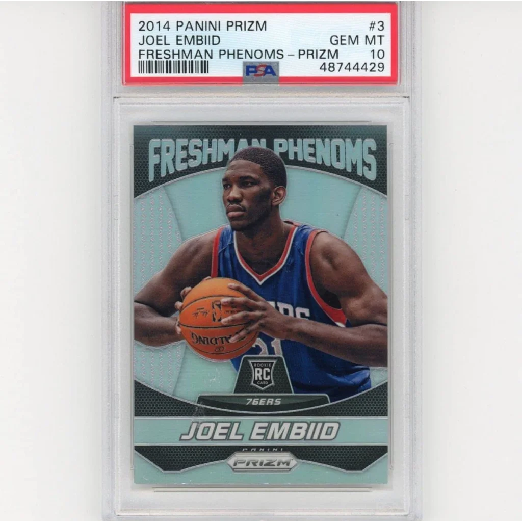 Graded PSA 10 2014 Panini Prizm Joel Embiid #3 Rookie Card