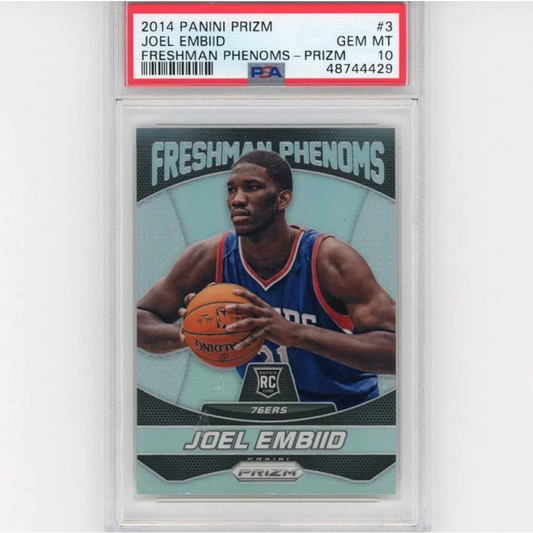 Graded PSA 10 2014 Panini Prizm Joel Embiid #3 Rookie Card