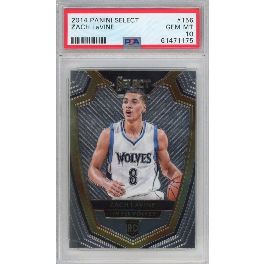 Graded 2014-15 Panini Select Zach LaVine #156 Rookie RC Basketball Card PSA 10 Gem Mint | Hall of Fame Sports Memorabilia | vintageantiquesgifts.com