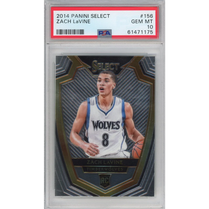 Graded 2014-15 Panini Select Zach LaVine #156 Rookie RC Basketball Card PSA 10 Gem Mint | Hall of Fame Sports Memorabilia | vintageantiquesgifts.com