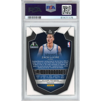 Graded 2014-15 Panini Select Zach LaVine #156 Rookie RC Basketball Card PSA 10 Gem Mint | PSA 10 Gem Mint Graded Rookie Card | vintageantiquesgifts.com