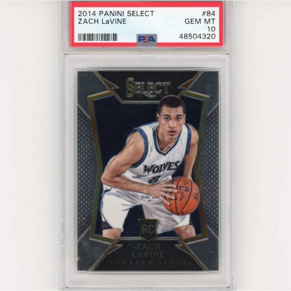 Graded 2014-15 Panini Select Zach LaVine #84 Rookie RC PSA 10 Gem Mint