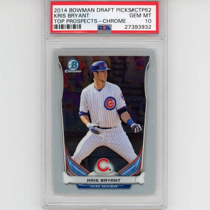 PSA graded 2014 Bowman Chrome Kris Bryant rookie baseball card in excellent condition