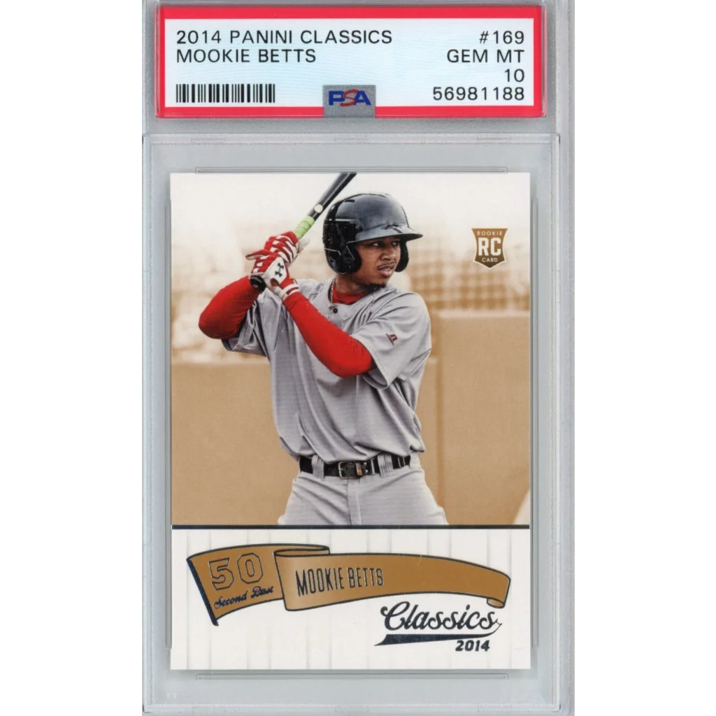 Graded PSA 10 2014 Panini Classics Mookie Betts #169 Rookie Card