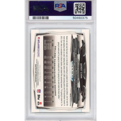 PSA 10 Graded 2014 Topps Chrome Derek Carr Rookie RC #115 Football Card Slabbed