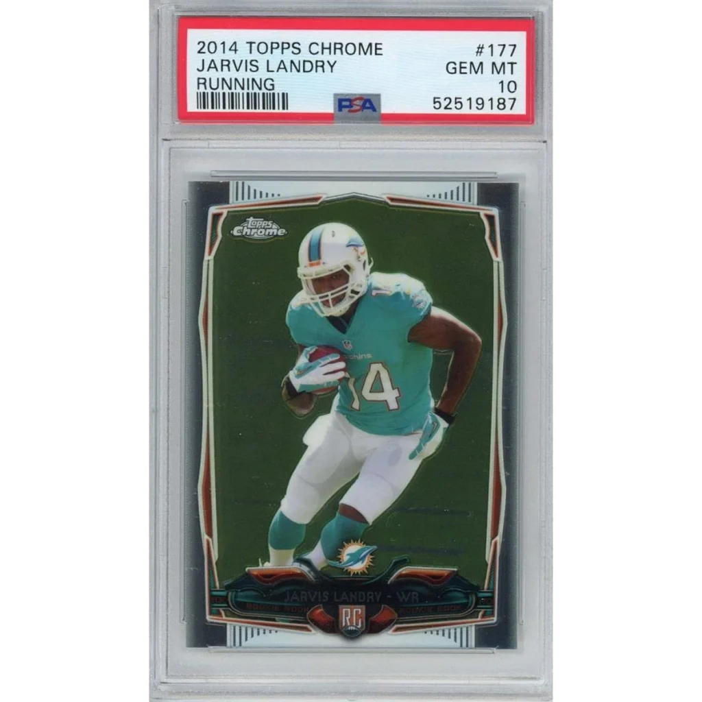 Graded PSA 10 2014 Topps Chrome Jarvis Landry #177 Dolphins Rookie RC