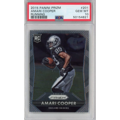 Graded PSA 10 Gem Mint 2015 Panini Prizm Amari Cooper Raiders Rookie Card
