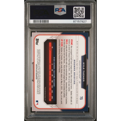 Graded 2015 Topps Bowman Draft Kyle Tucker #75 Chrome Rookie PSA 10 Gem Mint