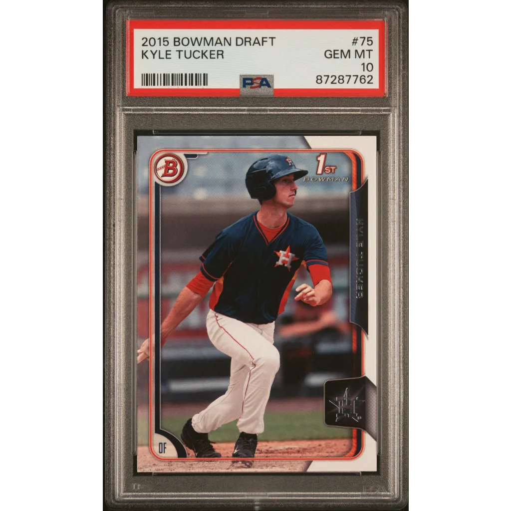 Graded PSA 10 Gem Mint 2015 Bowman Draft Kyle Tucker #75 Rookie Astros Card