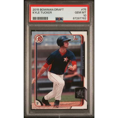 Graded PSA 10 Gem Mint 2015 Bowman Draft Kyle Tucker #75 Rookie Astros Card