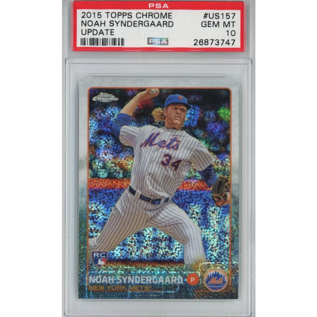 Graded 2015 Topps Chrome Update Noah Syndergaard #US157 Rookie RC Baseball Card PSA 10 Gem Mint | Hall of Fame Sports Memorabilia | vintageantiquesgifts.com
