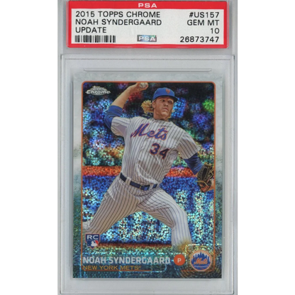 Graded 2015 Topps Chrome Update Noah Syndergaard #US157 Rookie RC Baseball Card PSA 10 Gem Mint | Hall of Fame Sports Memorabilia | vintageantiquesgifts.com