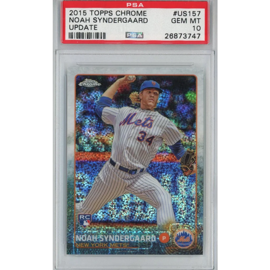 Graded 2015 Topps Chrome Update Noah Syndergaard #US157 Rookie RC Baseball Card PSA 10 Gem Mint | Hall of Fame Sports Memorabilia | vintageantiquesgifts.com