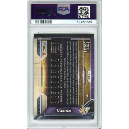 Stefon Diggs PSA 10 Gem Mint Rookie Card in protective slab for collectors