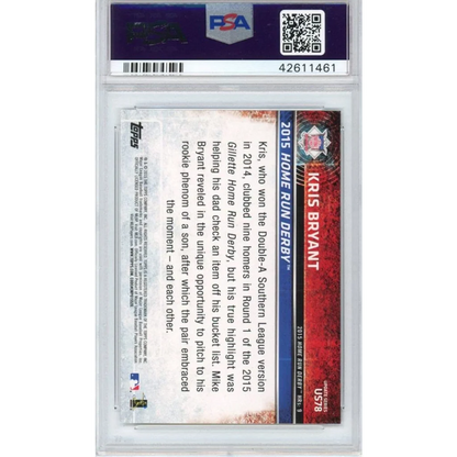 PSA Graded 2015 Topps Update Kris Bryant Rookie Card in protective slab