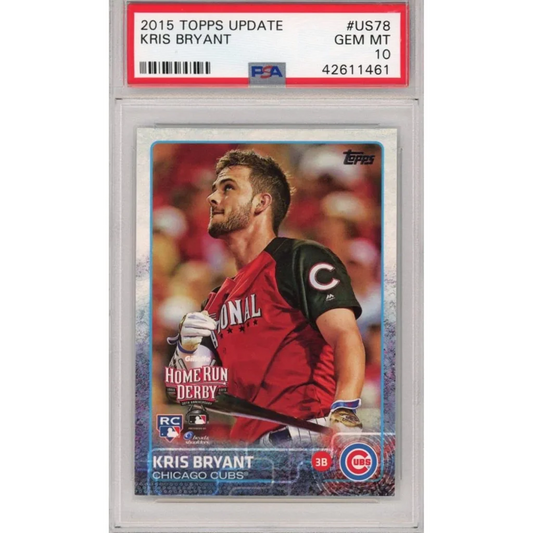 PSA graded 2015 Topps Update Kris Bryant Rookie Card Gem for collectors