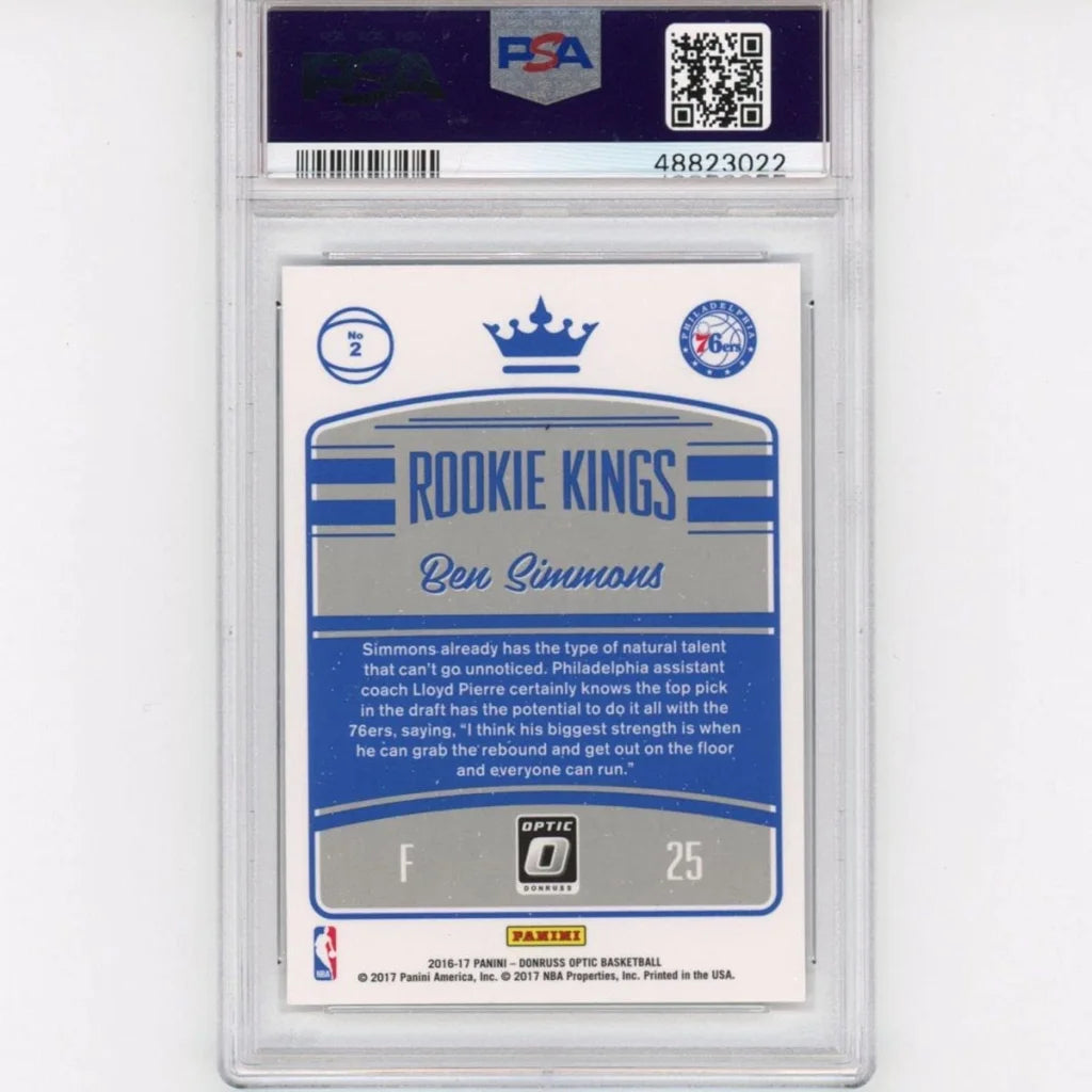 Graded 2016-17 Panini Donruss Optic Ben Simmons Rookie Kings PSA 10 Card
