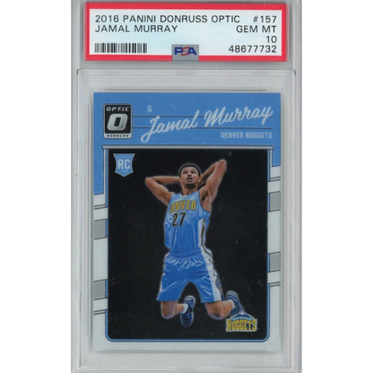 Graded 2016-17 Panini Donruss Optic Jamal Murray #157 Rookie RC Basketball Card PSA 10 Gem Mint | Hall of Fame Sports Memorabilia | vintageantiquesgifts.com