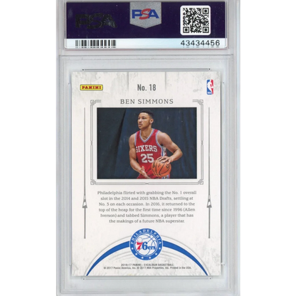 Graded Ben Simmons Jousting Rookie Card in protective case for collectors