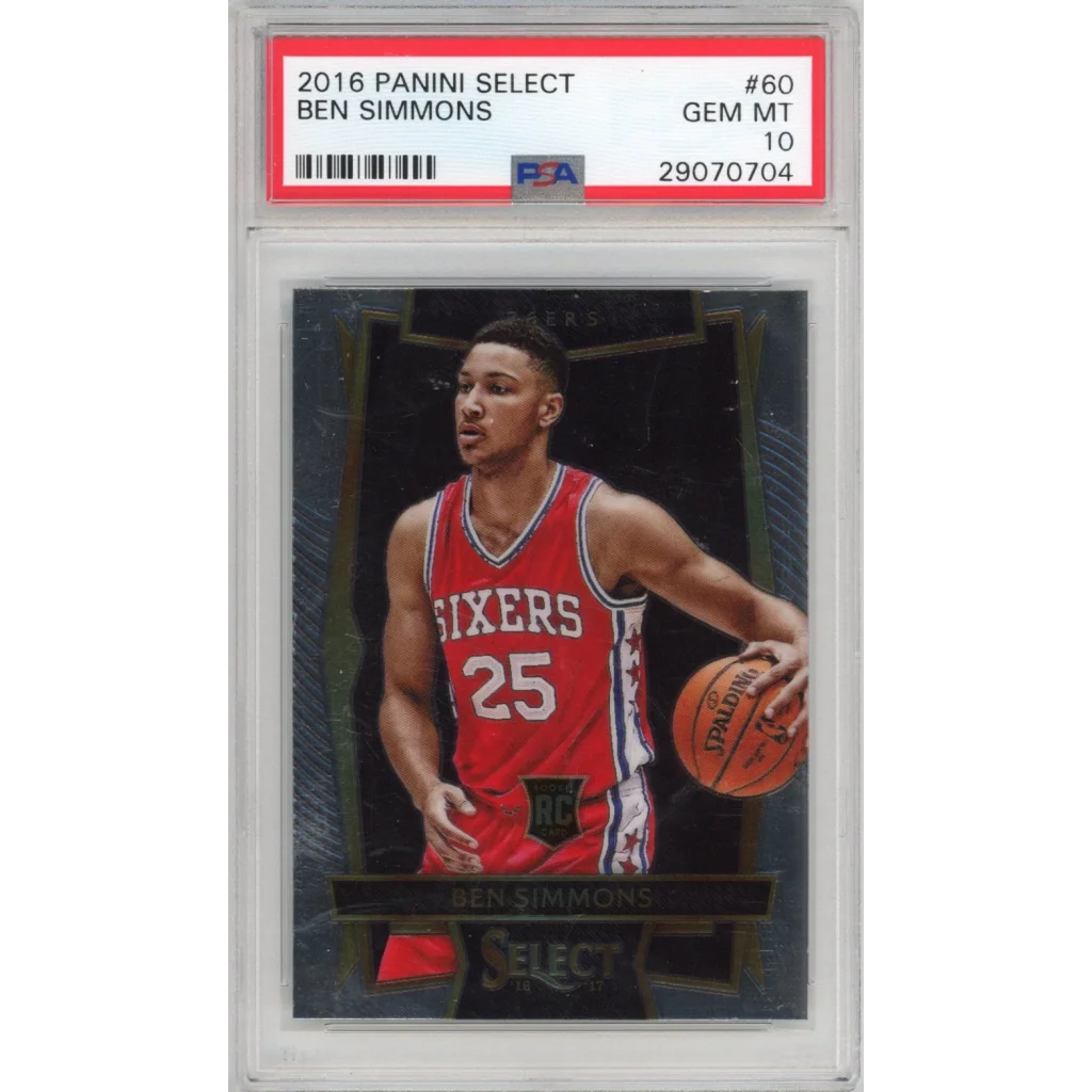 PSA 10 Gem Mint 2016-17 Panini Select Ben Simmons #60 Rookie Card