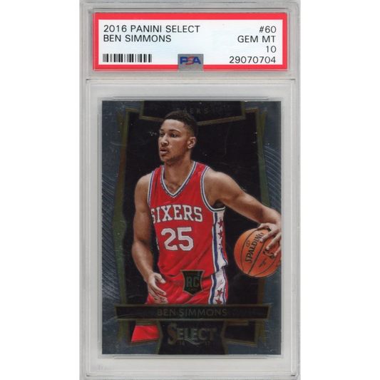 Graded 2016-17 Panini Select Ben Simmons #60 Rookie RC Basketball Card PSA 10 Gem Mint | Hall of Fame Sports Memorabilia | vintageantiquesgifts.com