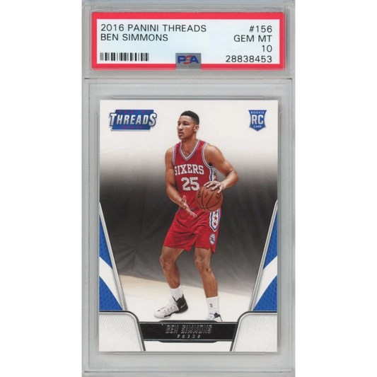 Graded 2016-17 Panini Threads Ben Simmons #156 Rookie RC Basketball Card PSA 10 Gem Mint | Hall of Fame Sports Memorabilia | vintageantiquesgifts.com