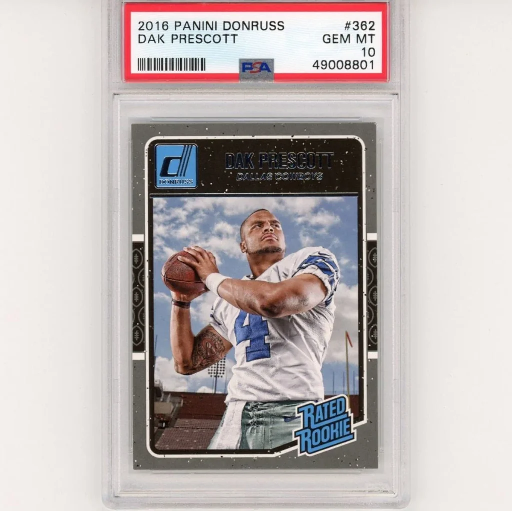 Graded PSA 10 Gem Mint 2016 Panini Donruss Dak Prescott #362 Rookie Card