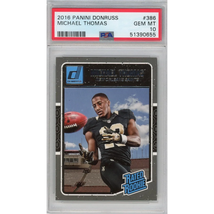 Graded 2016 Panini Donruss Michael Thomas #386 Rookie RC PSA 10