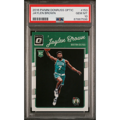 PSA graded 2016 Panini Donruss Optic Jaylen Brown basketball rookie card