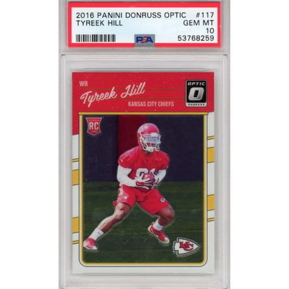 Graded PSA 10 2016 Panini Donruss Optic Tyreek Hill Chiefs Rookie #117
