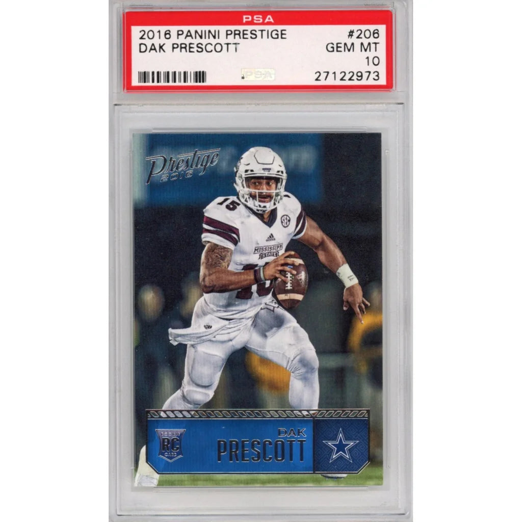 Professional Sports Authenticator graded Dak Prescott 2016 Panini Prestige rookie card