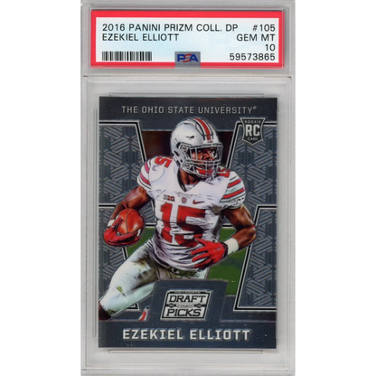 Graded PSA 10 Ezekiel Elliott 2016 Panini Prizm Rookie Card