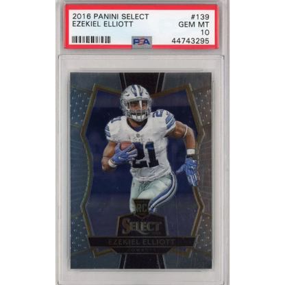 2016 Panini Select Ezekiel Elliott rookie football card PSA Gem Mint 10
