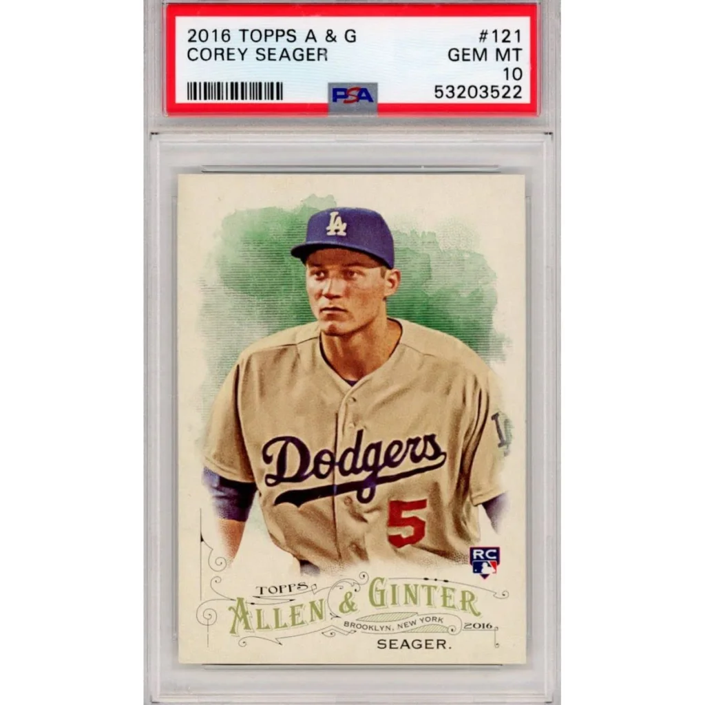 Graded 2016 Topps Allen & Ginter Corey Seager #121 Rookie RC Baseball Card PSA 10 Gem Mint | Hall of Fame Sports Memorabilia | vintageantiquesgifts.com