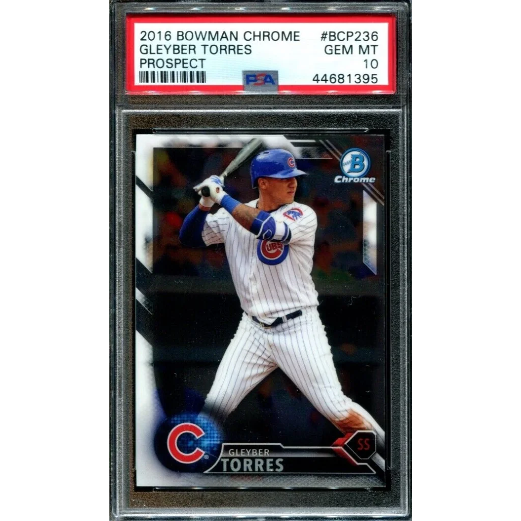Gleyber Torres 2016 Bowman Chrome PSA GEM MT 10 rookie baseball card