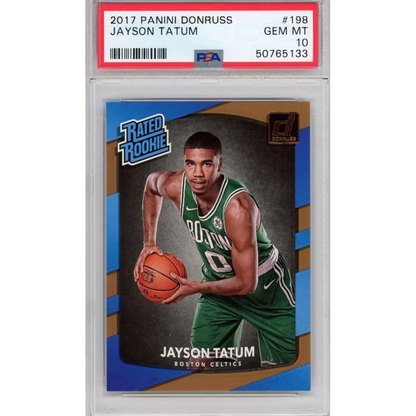 Graded PSA 10 Gem Mint Jayson Tatum 2017 Panini Donruss Rookie Card