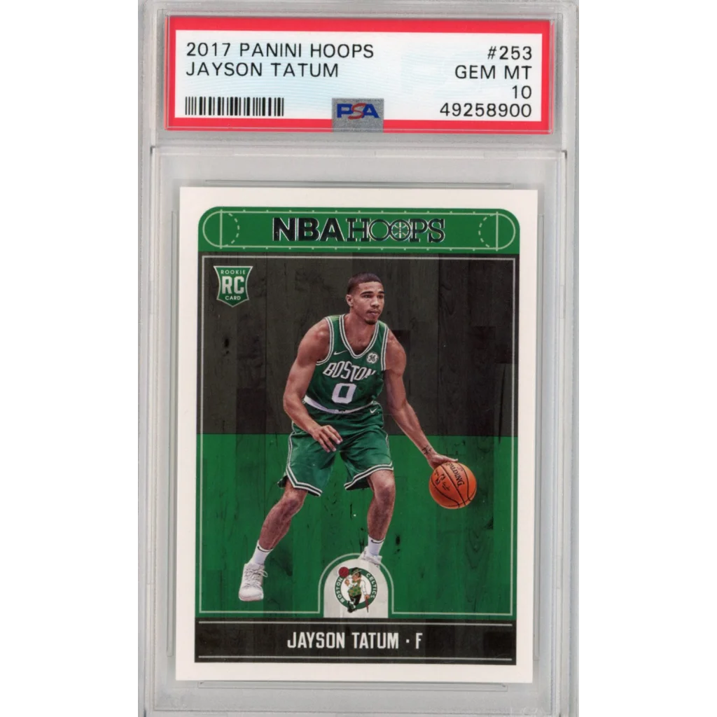 Graded 2017-18 Panini Hoops Jayson Tatum #253 Rookie RC Basketball Card PSA 10 Gem Mint | Hall of Fame Sports Memorabilia | vintageantiquesgifts.com