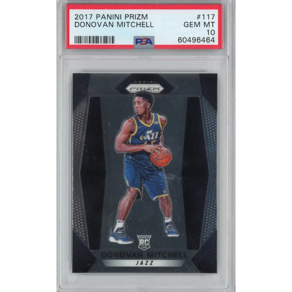 Graded PSA 10 2017-18 Panini Prizm Donovan Mitchell #117 Rookie Card