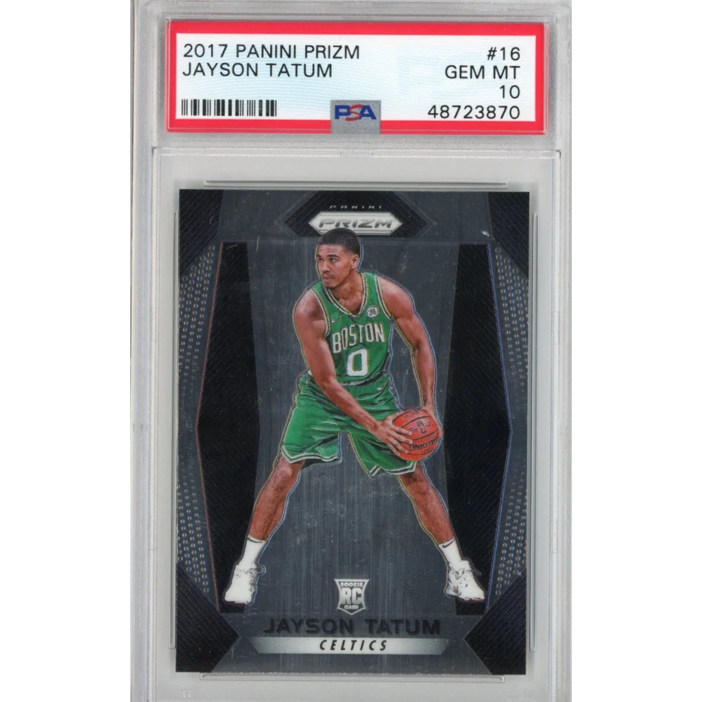 Graded 2017-18 Panini Prizm Jayson Tatum Rookie Card PSA 10