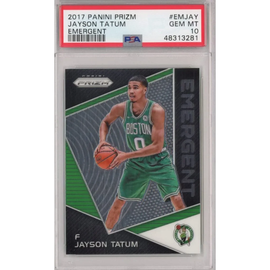 PSA graded Jayson Tatum Emergent rookie card by Professional Sports authenticator