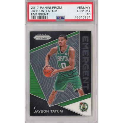 Graded 2017-18 Panini Prizm Jayson Tatum Emergent Rookie PSA 10