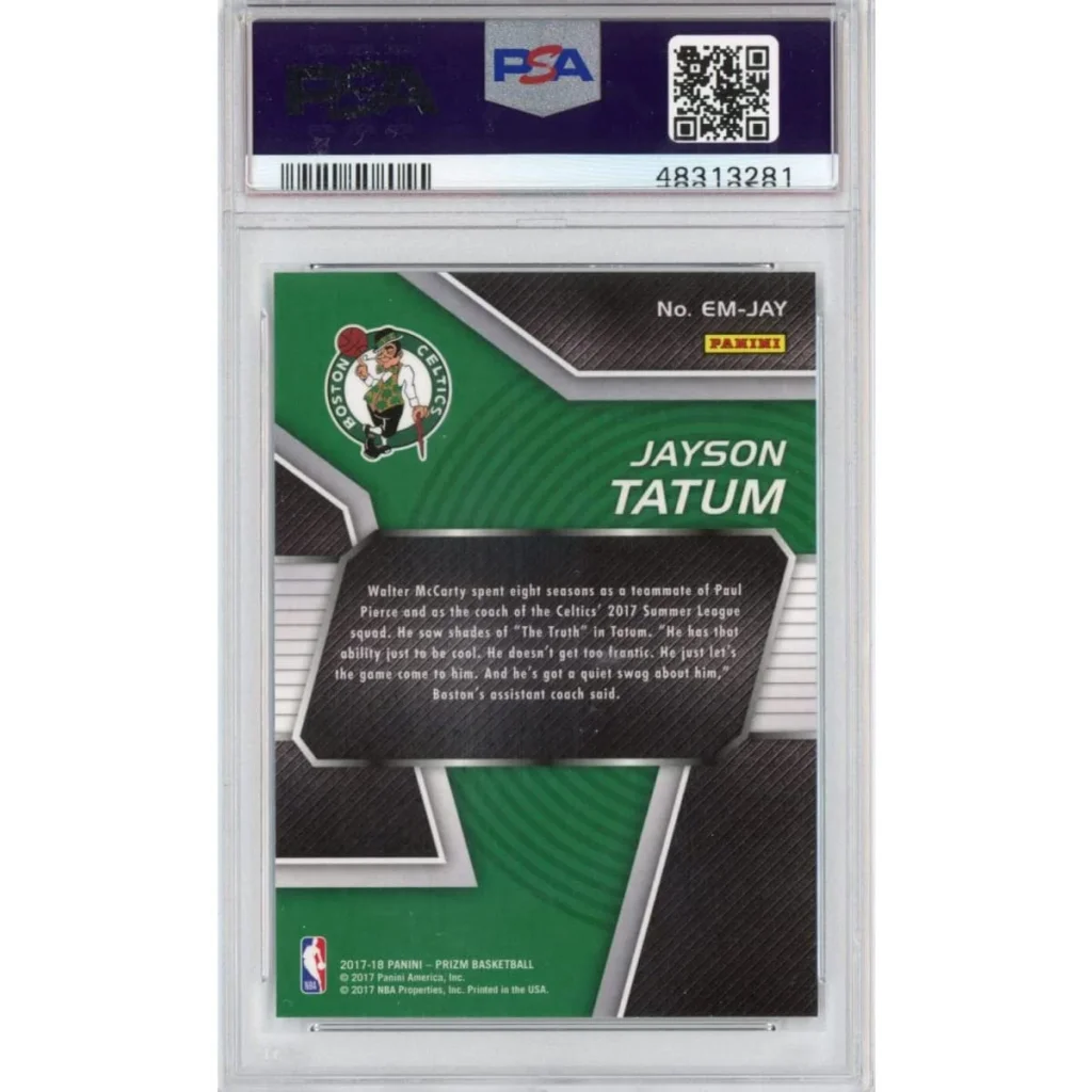Graded Jayson Tatum basketball card by Professional Sports Authenticator for collectors