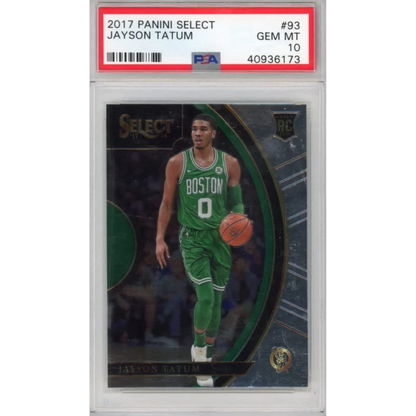 Graded 2017-18 Panini Select Jayson Tatum #93 Rookie RC Basketball Card PSA 10 Gem Mint | Hall of Fame Sports Memorabilia | vintageantiquesgifts.com