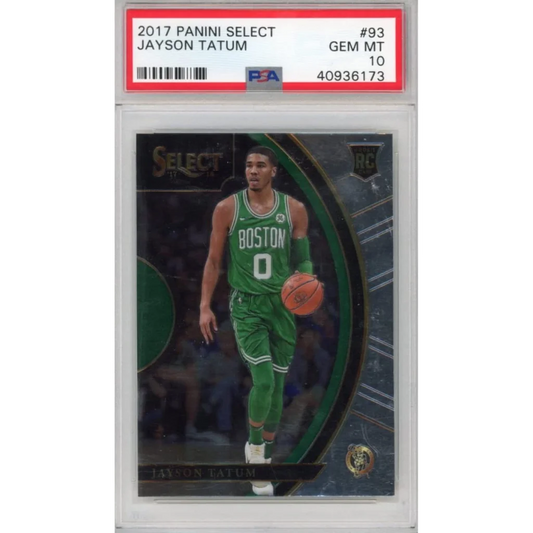 Graded 2017-18 Panini Select Jayson Tatum #93 Rookie RC Basketball Card PSA 10 Gem Mint | Hall of Fame Sports Memorabilia | vintageantiquesgifts.com