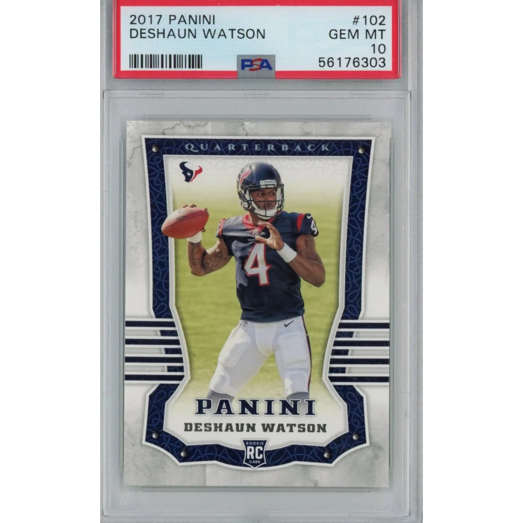 Graded 2017 Panini Deshaun Watson #102 Rookie RC Football Card PSA 10 Gem Mint | Hall of Fame Sports Memorabilia | vintageantiquesgifts.com