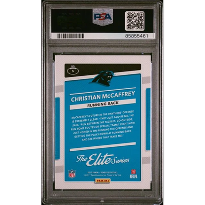 Graded PSA 10 2017 Panini Donruss Christian McCaffrey Elite Rookie Card