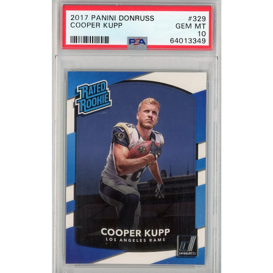 Graded 2017 Panini Donruss Cooper Kupp #329 Rookie RC Football Card PSA 10 Gem Mint | Hall of Fame Sports Memorabilia | vintageantiquesgifts.com