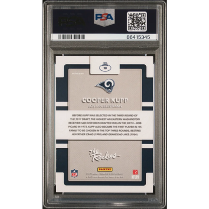 PSA 10 Graded 2017 Panini Donruss Optic Cooper Kupp Rookie Card in Silver Navy Slab