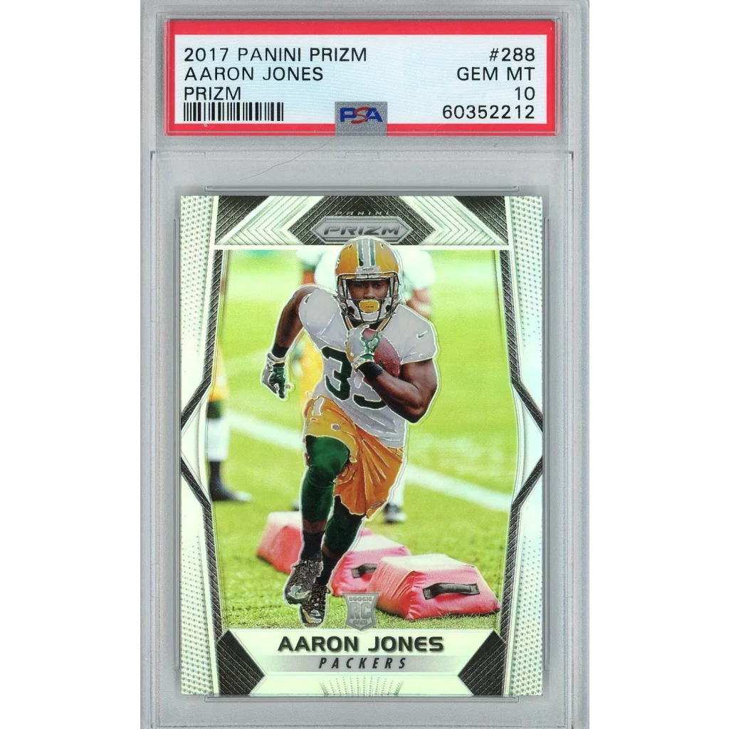 PSA Graded 2017 Panini Prizm Aaron Jones Rookie Card football collectible