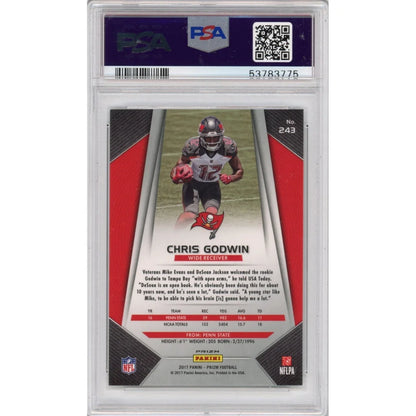 Chris Godwin 2017 Panini Prizm Rookie Card graded PSA 10 for collectors